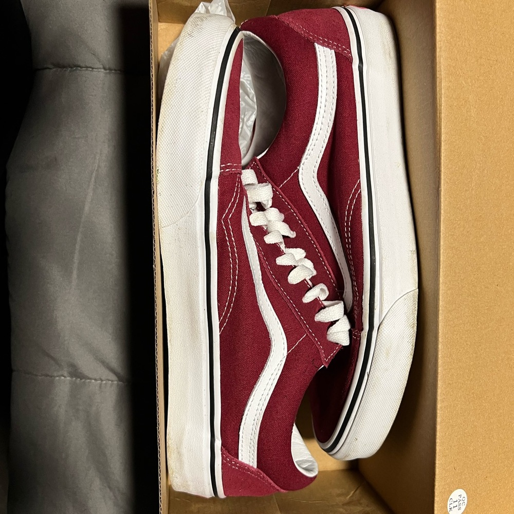 Maroon vans